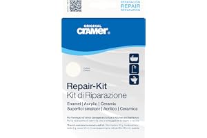 Cramer reparationsset vit alpin – för badkar, duschkar och handfat – professionell lösning för att åtgärda slagskador och flisor på emalj, keramik och akryl