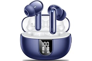 AOVOCE Bluetooth Kopfhörer,In Ear Kopfhörer Kabellose Bluetooth 5.3 mit 42H Tiefer Bass,Sportkopfhörer mit 4 Mikrofonen,Wasserdicht Kopfhörer mit ENC Lärmreduzierung,LED Anzeige,USB-C,dunkelblau