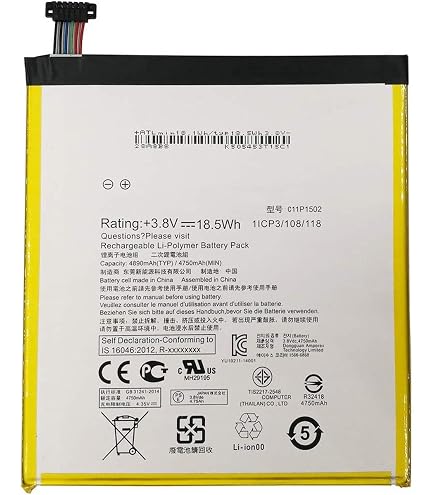 Batteria Ai Polimeri Di Litio 3.8V Per Asus ZenPad 10.1 &ndash; C11P1502, C11P1517, 1ICP3/108/118