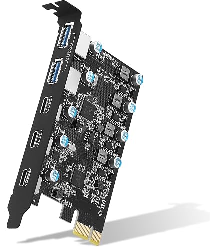 PCIe USB 3.0 Uitbreidingskaart – 4 Poorten (2x A, 2x C) – 25W Voeding – Met Low-Profile Beugel – Voor Desktop PC