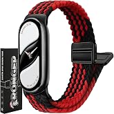 Rongep [&Ouml;rg&uuml; Loop] Xiaomi Mi Band 10/9/8 ile Uyumlu Kordon Manyetik Toka Mekanizmalı Yumuşak ve Konforlu Smart Band10 Kordon 