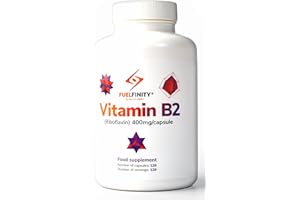 FuelFinity® - Premium Vitamin B2 Riboflavin 400mg per Capsule - 120 Days Supply - Highest Manufacturing Standards- no additives - Vegan