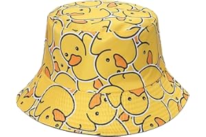 DAZZLUXE Chapeau de Canard Réversible, de Protection Solaire à Large Bord, Unisexe - Jaune, Taille Unique