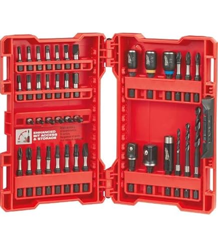 Milwaukee Shockwave 60-Piece Drill & Drive Bit Set - 1/4" Hex Shank, Impact Rated
