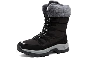VLOOKST Botas para Mujer Botas de Nieve Botines de Invierno Impermeable Forradas con Pelo Botas de Senderismo Botines de Nieve Botas de Trekking Talla 37-43