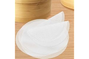 ANTHYTA 12 Pcs Tapis de Cuisson Vapeur en Silicone, 25 cm Silicone Steamer Mat Pad Antiadhésif et Réutilisable, Tapis de Cuisson Ronde, Tapis de Pâtisserie pour Panier Vapeur Cuisson Boulettes Riz