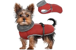 MHAUSTLIE Cappotto Cani Invernale,Impermeabile cappottino caloroso per cane per cani di taglia media e grande,Giacca invernale per cani con fibbia regolabile