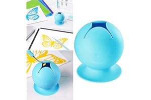 SYLBX Raccoglitore Rottami, Strumenti per Diserbo Artigianali, Raccoglitore Scarti Diserbo Vinile Aspirato, Contenitore Raccolta Rifiuti Tipo Ventosa in Silicone per Scolpire, Diserbo, Silhouette, HTV(Blu)