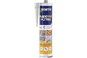 Bostik Mastic Colle Flexpro PU 790 – Colle et Jointe Tous Matériaux – Multi-Usages – Intérieur/Extérieur et Milieux Humides – Formule Polyuréthane Haute Performance – Couleur : Blanc – 300 ml