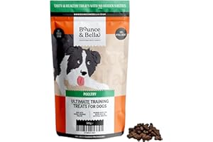 Bounce and Bella Friandises sans céréales pour Le Dressage des Chiens - 80% de Viande de volaille fraîche, 20% de Pommes de Terre - 800 friandises pour Les Chiens à l'estomac Sensible (1 Paquet)