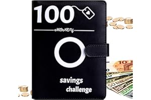 AZNEVER 100 Envelope Saving Challenge, Budget Planner 100-Tage Bugetplaner Startset Finanzplaner, Challenge Für Budgetplaner, 5 Budget Planer Umschlagmethode, Sparchallenge Budgetordner Budget Planner Sparen