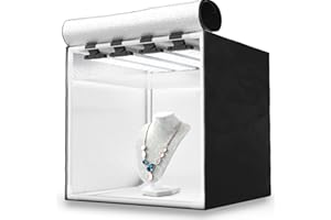 HAVOX - Fotostudio HPB-40XD - Maße 40x40x40cm - 4X Dimmbare LED-Beleuchtung Tageslicht 5500k - 26,000 Lumen - CRI 93 - Machen Sie Ihre kommerziellen Fotos zu E-Commerce