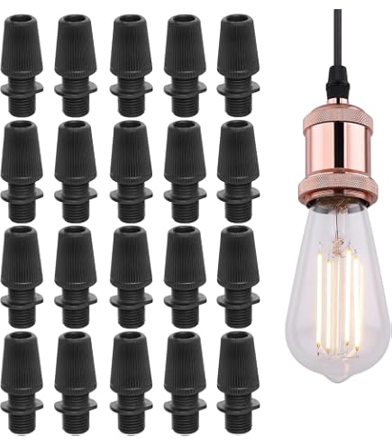 New Light Fermacavo Per Lampade In Plastica Trasparente - Confezione 5 Pezzi Per Cavi Colorati - 6