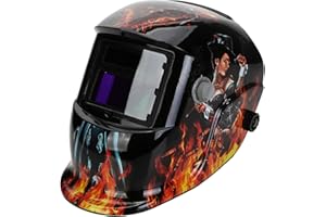 LESOLEIL Careta Soldar Automática - Máscara de Soldadura Oscurecimiento Automático de Solar con 2 Lentes DIN9-13 para ARC MIG/mag Soldar