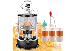 SUAIIOLK Petroleumofen für Innenräume,4.5L Petroleumofen,Tragbarer Petroliumheizer,2600 W Leistungsheizung, 360 ° Surround-Heizung für Camping, Zelt, Notheizung, Gewächshäuser, Terrassenheizung