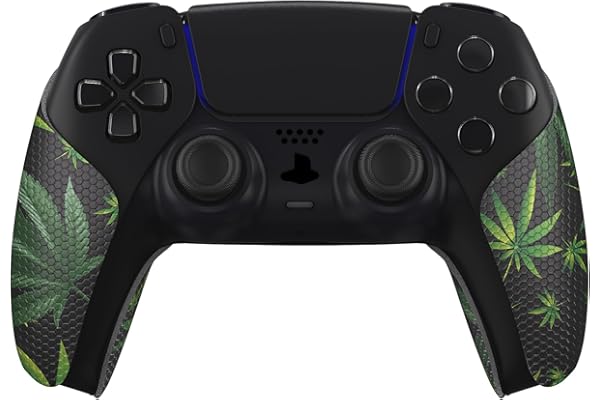 eXtremeRate PlayVital Protection pour ps5 Manette Grip Sticker,Autocollant Poignée pour ps5 Accessoires Controller,Skin Antidérapants-Vertes Feuilles
