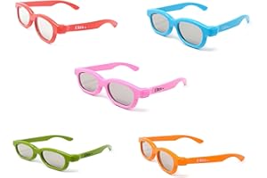 ULTRABYEASYPEASYSTORE Ultra 5 Gemischte Paar Kinder Passiv 3D Brillen Kinder zur Verwendung mit Allen Passiv TVs Kinoprojektoren und RealD Filme Zirkuläre Polarisiert