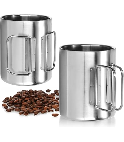 Tazza da caffè in acciaio inossidabile con coperchio 04019A/B