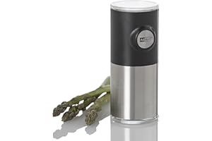 AdHoc MP501 Magnetische Pfeffer- oder Salzmühle PEPNETIC mit Wandhalterung, Keramik Mahlwerk, Edelstahl/Kunststoff/Acryl