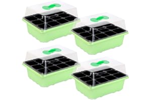Schramm® Zimmergewächshaus ca. 19x15x7cm Anzuchtkasten 1, 2 oder 4 Stück Mini Gewächshaus Anzuchtset Anzuchtschale mit Deckel und Belüftung, Anzahl:4 Stück