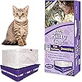 Alfapet Flat Bottom Cat Litter Box Liners, Pack of 20 - Super Heavy Duty Kitty Litter Bags with Drawstring for Poop and Liquid Waste - Jumbo Design for Extra Large Cat Pans