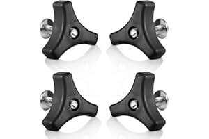 TENG HONG HUI 4PCS Universal Plastic Lawnmower Wing Nut and Triple Angle Mower Handle Bolts, Lawn Mower Parts & Accessories for Most Lawnmower Handle Parts Machine Power Equipment Part Garden Tools (4PCS)