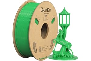 GratKit PLA 3D Printer Filament 1KG, PLA Filament 1.75mm, 3D Printing Filament Green