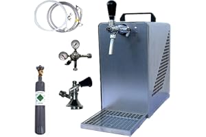 BieTal® Bierzapfanlage Bierkühler Zapfanlage mit Kühlung 30 Liter/h - SET - Typ M - 0,5Kg CO2