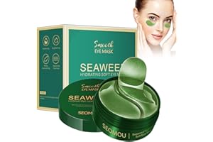 LEZEHEA Patch Yeux Anti Cernes 60 PCS,Algues Masque Yeux,Patch Cernes et Poches,Contour Des,Masques Hydratants pour Les,Anti Rides,Poche,Soins Des