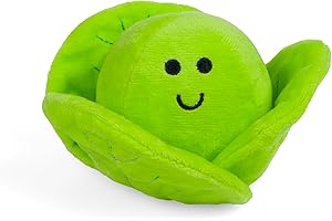 Petface Christmas Brussel Sprout, Plush Dog Toy with Built-In Squeaker (Pack of 1)