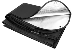 E EASTSTORM Robusta Coperta Termica Emergenza Riutilizzabile, 150 * 210 cm Termico Telo Impermeabile, Telone di Tessuto Campeggio per Coprire, Salvataggio Protegge da Freddo, Pioggia