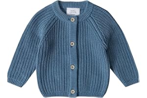 Stellou & friends Baby Cardigan-Strickjacke für Mädchen und Jungen | Unisex Hochwertige und weiche Baby-Kleidung aus 100% Baumwolle - I V, Oeko-TEX Zertifiziert