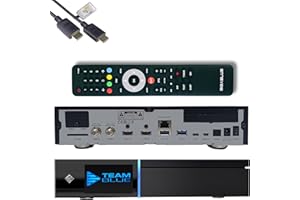 GigaBlue UHD Quad 4K Pro 2X FBC DVB-S2 Twin Sat Receiver mit Dual Core CPU, E2 Linux OS, 4GB RAM, 8GB eMMC, Bluetooth 5.4, H.265, 1200Mbit WLAN, 3X USB 3.0, HTS e-com HDMI-Kabel