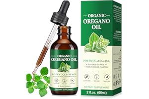 SULCMOD Organic Oregano Oil 60ml, Wild Oil of Oregano Liquid Drops with Carvacrol, Oregano Oils Organic with Olive Essential Oils for Immune Support & Gut Health | Non-GMO, Gluten Free