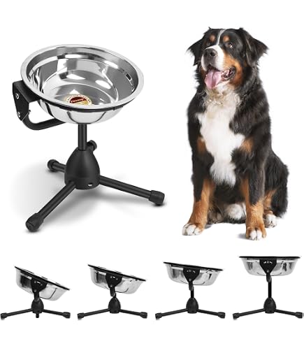 Futternapf Hund Erhht Verstellbar Hundenapfstnder Einstellbar  Erhhter  Futternapf Fr Kleine, Mittelgroe Und Groe Hunde (Schwarz, Nur Stnder)