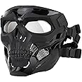 Airsoft Full Face Tactical Paintball Mask with Clear Lens for Halloween, Cosplay Costume Party and Outdoor CS Games