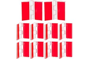 PRASACCO Plastikowe Zawiasy Akrylowe, Przezroczyste, Małe, Samoprzylepne - Do Szafki, Pokrywy Akwarium, Stojak Ekspozycyjny, 35 x 30 mm, 12 Szt