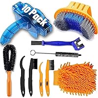 Kit Pulizia Bici 10 Pezzi Laufunjoy - Spazzole Per Catena, Pneumatici E Parti Dure Da Pulire