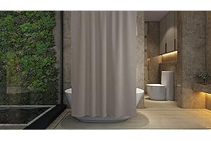 PROBYTES Shower Curtain - Made of PEVA, Water Repellent, Mildew Resistant, 180x180cm, 71x71inch, Rail Hooks, Ultra-Thin, Feather Light, Wet Rooms, Shower, Bath, Plain, Vibrant Colours, Style. Décor, Unisex