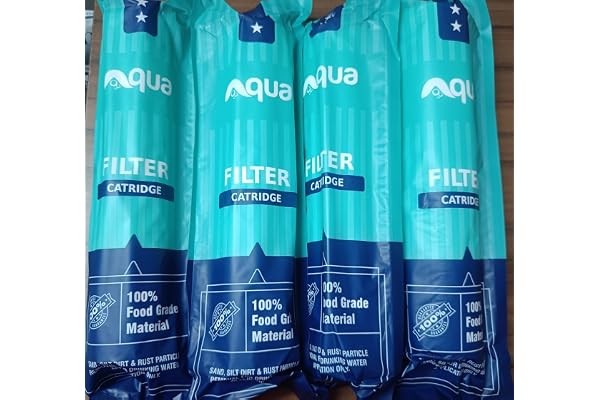 AQUANERO+ Aquafresh 5 Micron PS-05 10" in PP Spun Filter Candle Set for All Type RO Water Purifier 10 inch PP Spun Filter Ro Filter Candle Pre Filter Spun PP Pack of 4 Aqua_04