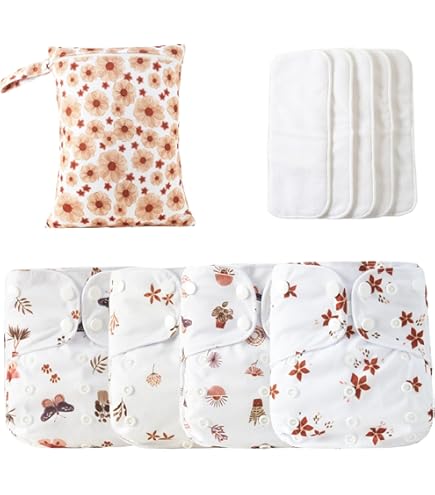 Bamboo Cloths Littles & Bloomz Reusable Pocket Cloth Nappy – One Size Fits Newborn To Toddler, Bamboo Charcoal Inner, Washable & Adjustable (Insert Sold Separately) Adjustable Snap Diaper For Baby - View #8