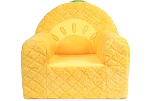 HEYPAPPY Divano per Bambini, Divanetto Schiuma Confortevole con Copertura in Morbido Velluto, Sofà Bimbi per Giocare e Studiare, che si Abbina Bene a Qualsiasi