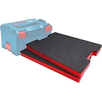 Shadow Foam L-Boxx Inzetstukken - passend voor Bosch L-Boxx 102-374 [blauw 50 mm Twin Pack] Schuimrubberen inzetstukken voor Sortimo Modular Toolbox