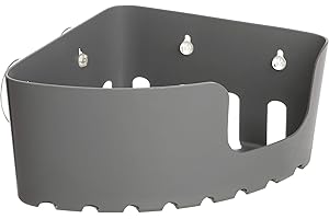 Tatay Estanteria Ducha Sin Taladro Esquina | Incluye Ventosas | Soporta 2 kg | Polipropileno Resiste Humedad | Medida Rinconera | 20 x 20 x 11 cm - Modelo Standard - Gris