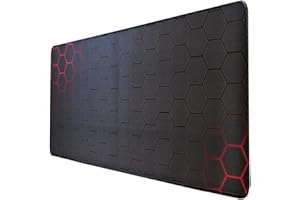 MDL Tappetino Mouse XXL Gaming, Tappetino Scrivania Grande, Sottomano Scrivania, Mouse Pad 80x30 cm (Rosso)