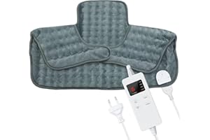 Zostuic Cuscino riscaldante elettrico termoforo (55×45cm,grey)