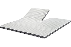‎TRAUMNACHT Traumnacht Split Duo Topper aus Viscoschaum und Kaltschaum mit Klimaband und zwei verschiedenen Liegeseiten, 180 x 200 cm, weiß, Öko-Tex zertifiziert, produziert nach deutschem Qualitätsstandard