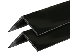 FDD4U PVC Trim for Corner Angles, Walls, Fixtures & Furniture - 90 Degrees PVC Moulding - 2X 1 Metre Length Angle Trim - Easy Fit, Waterproof & Durable Plastic Angle Corner Trim - 15x15 mm - Black