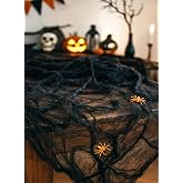 Cadılar Bayramı Dekoratif Esnek &Ouml;r&uuml;mcek Ağı Halloween Parti Dekorasyonu Siyah