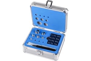 Goetland Zertifiziert F1 Kalibriergewicht Set 21 Stück 1 mg - 100 g 304 Edelstahl Hohe Präzision für Gramm Waage Labor Ausbildung